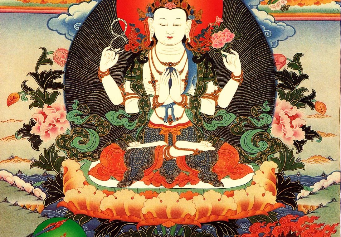 Four-Armed Avalokiteshvara Thangka: Meaning, Attributes, and Iconography