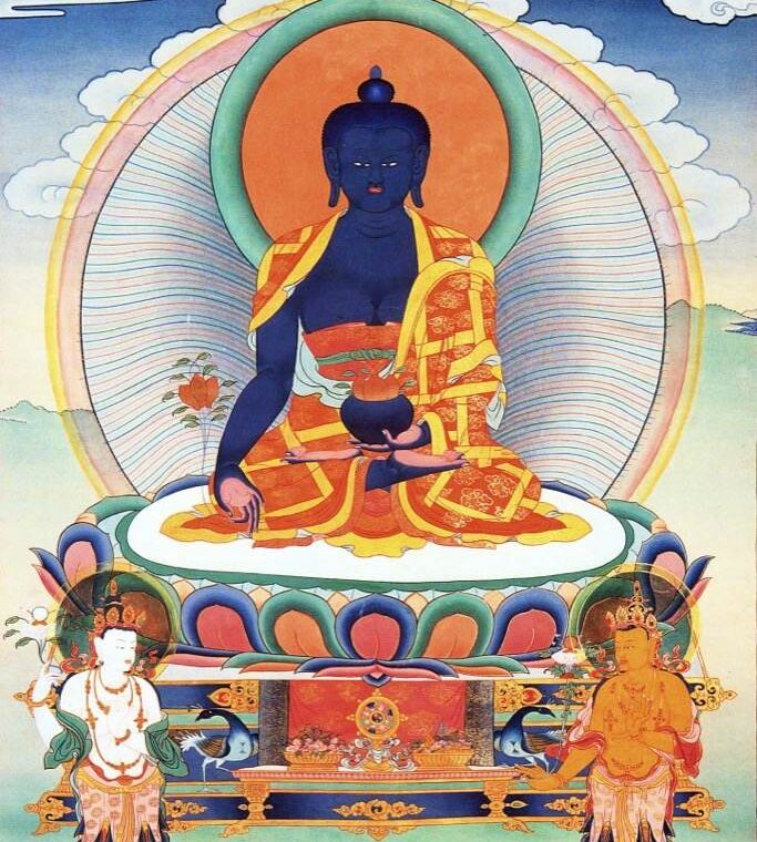 Medicine Buddha Thangka: Healing Symbols and Identification