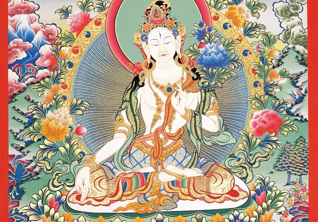White Tara Thangka: Seven Eyes, Symbols, and Meaning