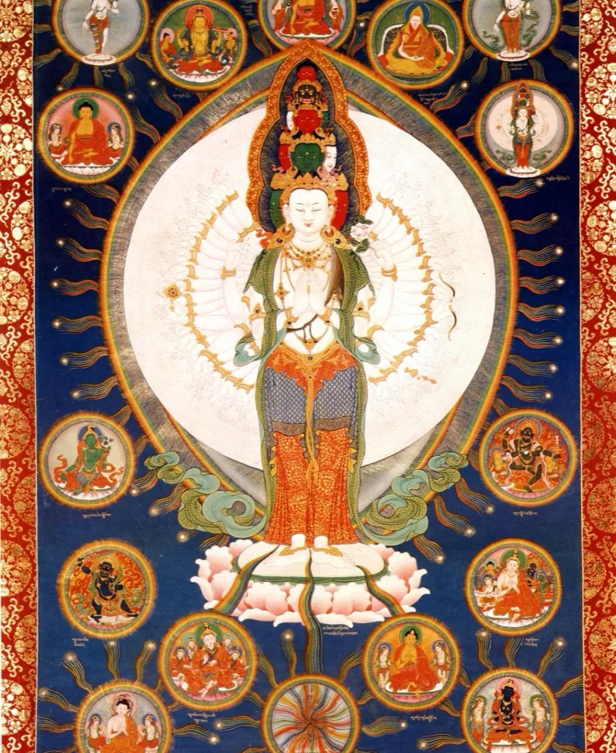 Thousand-Armed Avalokiteshvara thangka