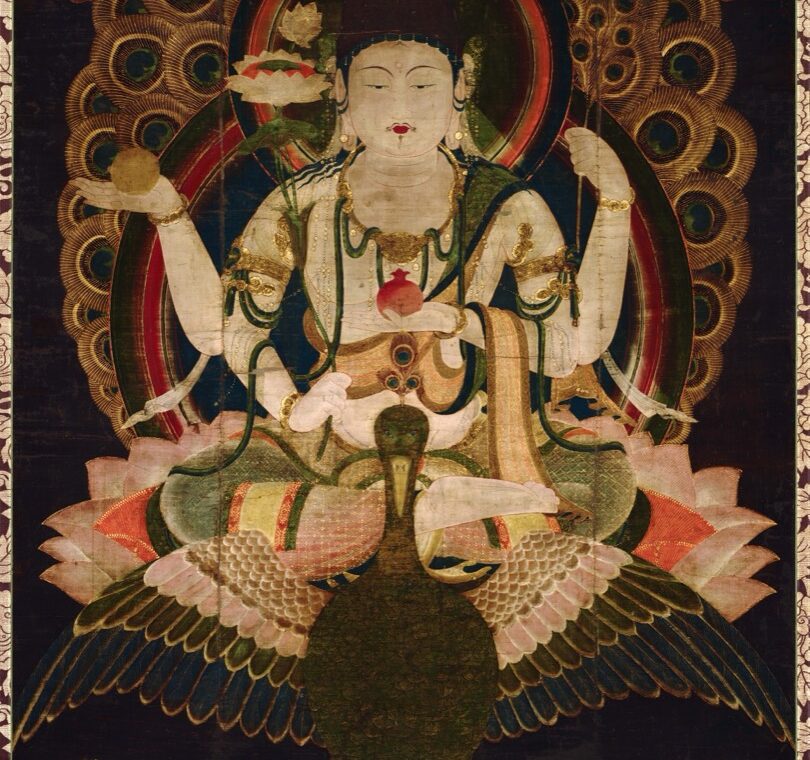 Mahamayuri in Buddhist Art: Peacock Symbols and Identification